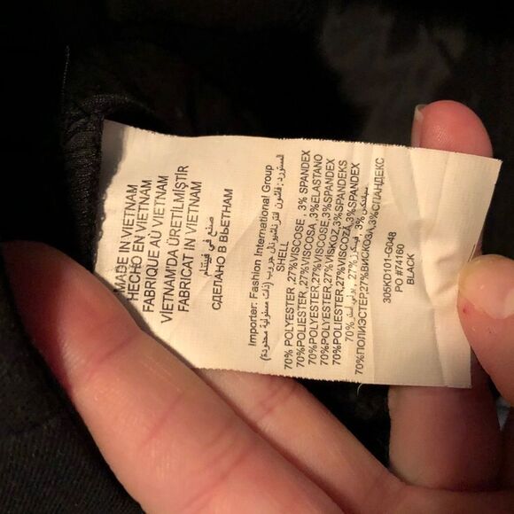 Bebe black dress pants with white stitching - Picture 5 of 11